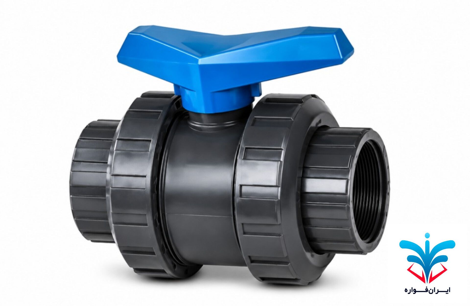 شیر توپی PVC-U مهره ماسوره‌ای یک سر دنده ویسپار (Vispar)
